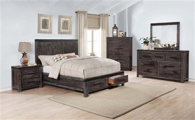 Barkley 6 Piece Bedroom Set in Barn Door Grey Finish by Coaster - 206320