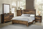 Sidney 6 Piece Bedroom Set in Rustic Pine Finish by Coaster - 223141