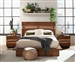 Winslow Platform Bed in Smokey Walnut and Coffee Bean Finish by Coaster - 223250Q