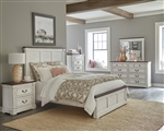 Hillcrest Panel Bed 6 Piece Bedroom Set in Dark Rum and White Finish by Coaster - 223351