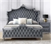 Antonella Upholstered Bed in Light Grey Finish by Coaster - 223581Q