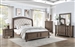 Emmett Upholstered Bed 6 Piece Bedroom Set in Walnut Finish by Coaster - 224441