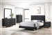 Kendall Black Velvet Upholstered Bed 6 Piece Bedroom Set in Black Finish by Coaster - 224451