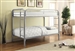 Morgan Twin Twin Bunk Bed in Silver Finish by Coaster - 2256V