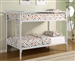Morgan Twin Twin Bunk Bed in White Finish by Coaster - 2256W