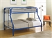 Morgan Twin Full Bunk Bed in Blue Finish by Coaster - 2258B