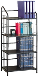 Black Metal Four Tier Bookshelf by Coaster - 2893