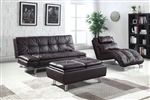 Dilleston Sofa Bed in Brown Leatherette Upholstery by Coaster - 300321