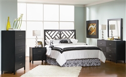 Grove 4 Piece Bedroom Set in Black Finish by Coaster - 300370