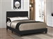 Mauve Black Leatherette Upholstered Bed by Coaster - 300558