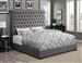 Camille Grey Fabric Upholstered Bed by Coaster - 300621Q