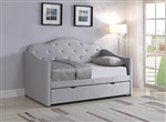 Elmore Trundle Daybed in Grey Leathrette by Coaster - 300629