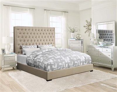 Leighton 6 Piece Bedroom Set in Mercury Metallic Finish by Coaster - 300722