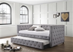 Mockern Trundle Daybed in Grey Fabric by Coaster - 302161