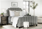 Fiona Light Grey Fabric Upholstered Bed by Coaster - 306029Q