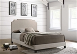 Tamarac Beige Fabric Upholstered Bed by Coaster - 310061