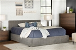 Gregory Graphite Linen Like Fabric Upholstered Bed by Coaster - 316020Q