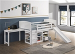 Millie Twin Workstation Loft Bed in White Finish by Coaster - 400330T