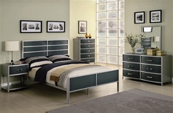 Dewey 4 Piece Youth Metal Bedroom Set in Two Tone Finish by Coaster - 400391