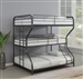 Garner Triple Bunk Bed in Gunmetal Finish by Coaster - 400778