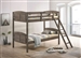 Flynn Twin Twin Bunk Bed in Weathered Brown Finish by Coaster - 400808