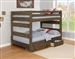 Wrangle Hill Full Over Full Bunk Bed 2 Piece Set in Gun Smoke Finish by Coaster - 400833-S