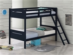 Littleton Twin Twin Bunk Bed in Blue Finish by Coaster - 405051BLU
