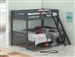 Littleton Twin Full Bunk Bed in Grey Finish by Coaster - 405052GRY