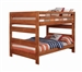 Wrangle Hill Full Over Full Bunk Bed in Amber Wash Finish by Coaster - 460096
