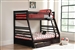 Ashton Storage Twin Full Bunk Bed in Cappuccino Finish by Coaster - 460184
