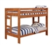 Wrangle Hill Twin Over Twin Bunk Bed in Amber Wash Finish by Coaster - 460243