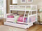 Chapman Twin Full Bunk Bed in White Finish by Coaster - 460260