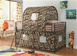 Camouflage Tent Loft Bed by Coaster - 460331