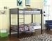 Meyers Twin Twin Bunk Bed in Black and Gunmetal Finish by Coaster - 460390