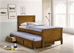 Granger Twin Captain's Bed in Rustic Honey Finish by Coaster - 461371T