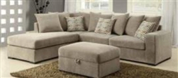 Taupe Microfiber Sectional Sofa by Coaster - 50044