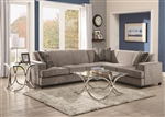 Tess Queen Sleeper Sectional in Grey Fabric by Coaster - 500727