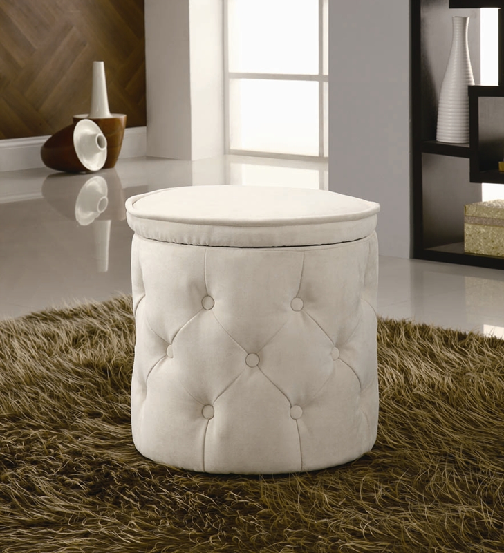 Overstock round online ottoman