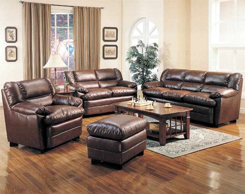 Harper 2 Piece Sofa Set in Rich Brown Bonded Leather by Coaster - 501911S