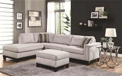 Mason Blue Grey Velvet Sectional by Coaster - 503615