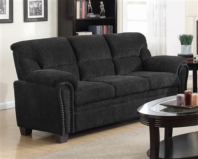 Clemintine Sofa in Graphite Chenille Upholstery by Coaster - 506574