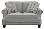 Sheldon Loveseat in Grey Fabric Upholstery by Coaster - 506872