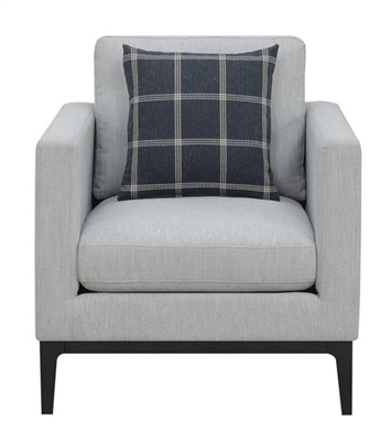 Asherton Chair in Light Grey Woven Fabric by Coaster - 508483