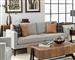 Apperson Sofa in Light Grey Woven Fabric by Coaster - 508681