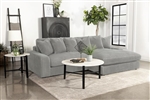 Blaine 2 Piece Reversible Sectional Sofa in Fog Fabric by Coaster - 509900