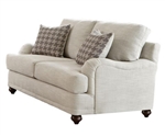 Glenn Loveseat in Light Grey Linen Like Fabric by Coaster - 511095