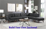 Churchill Build Your Own Modular Sectional in Dark Grey Fabric by Coaster - 551401-BYO