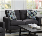 Watsonville Loveseat in Grey Linen Like Fabric by Coaster - 552002