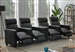 Reeva 5 Piece 4 Seater Black Theater Seating by Coaster - 600181-S4B