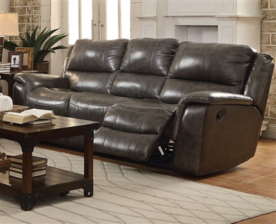 Wingfield Power Sofa in Charcoal Leather by Coaster - 601821P